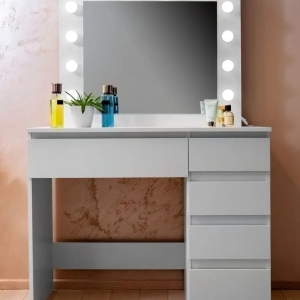 TOALETKA kosmetyczna LUSTRO OŚWIETLENIE 12 LED 94 x 140 x 43cm